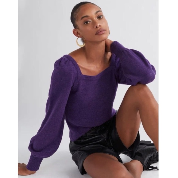 Anthropologie Square Neck Sweater Long 